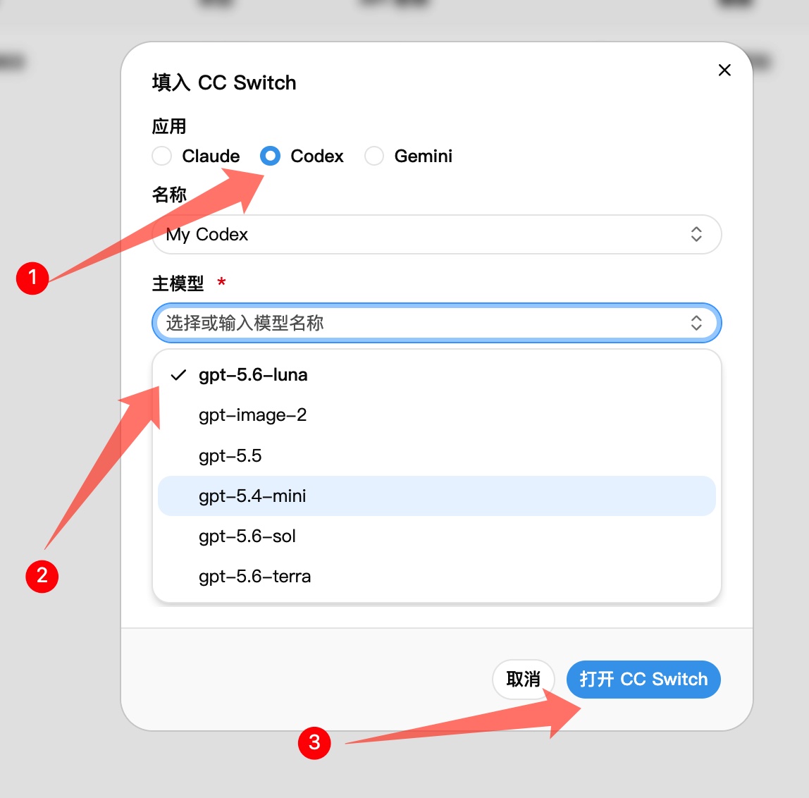 导出到CC Switch